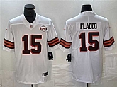Men's Cleveland Browns #15 Joe Flacco White 1946 Collection Vapor Untouchable Limited Jersey,baseball caps,new era cap wholesale,wholesale hats